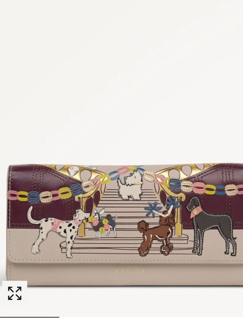 Radley London Party Pals Large Flapover Wallet in Porcini Tan